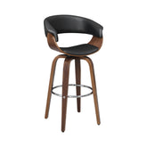 Coaster Zion Upholstered Swivel Bar Stool Walnut and Black Model 100205